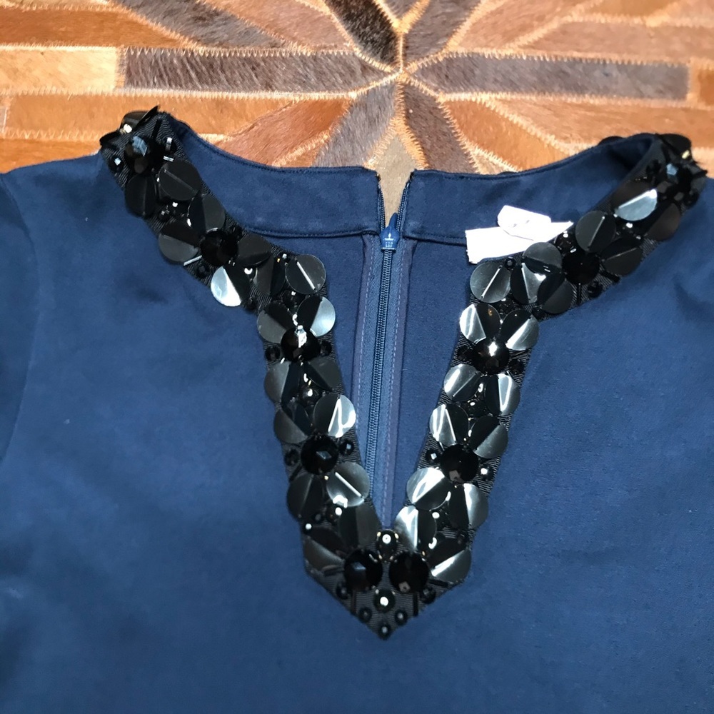 Tory Burch Ayla Embellished Neck Ponte Dres - Picture 6 of 7